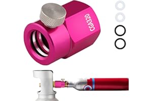 GURUDAR Quick Connect CO2 Refill Adapter for Soda Maker Pink CO2 Cylinder, CGA320 CO2 Tank Connector Kit for Filling 60L CO2 Canister Compatible with DUO ART TERRA GAIA Machines