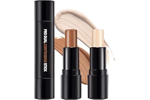 ONLYOILY Double-End Contour Highlighter Stick, Face Contour Makeup Contouring Sticks Cream Concealer (1)