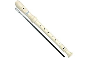 Performance Plus RECB-WP 3 Piece Deluxe Soprano Recorder, White Pearl, Baroque/English