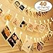 20Ft Battery Operated Indoor and Outdoor String Lights| with 40 LED Warm White Photo Clips| to Hang hold Photos, Artwork & Christmas Cards
