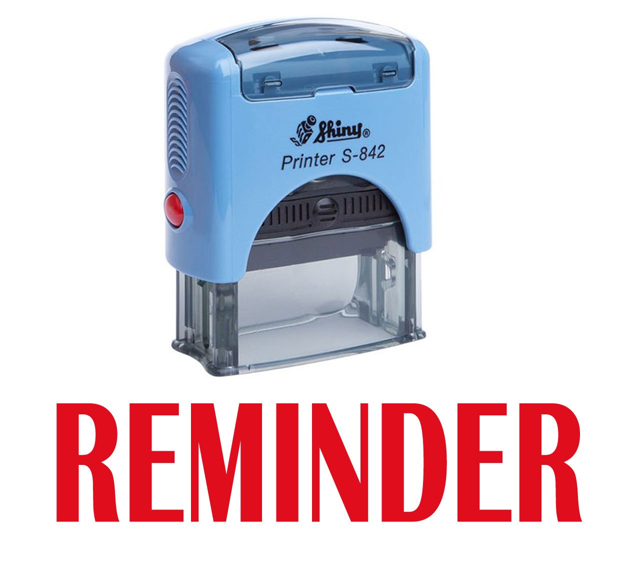 Printtoo Reminder Self Inking Rubber Stamp Custom Shiny Office Stationary Stamp