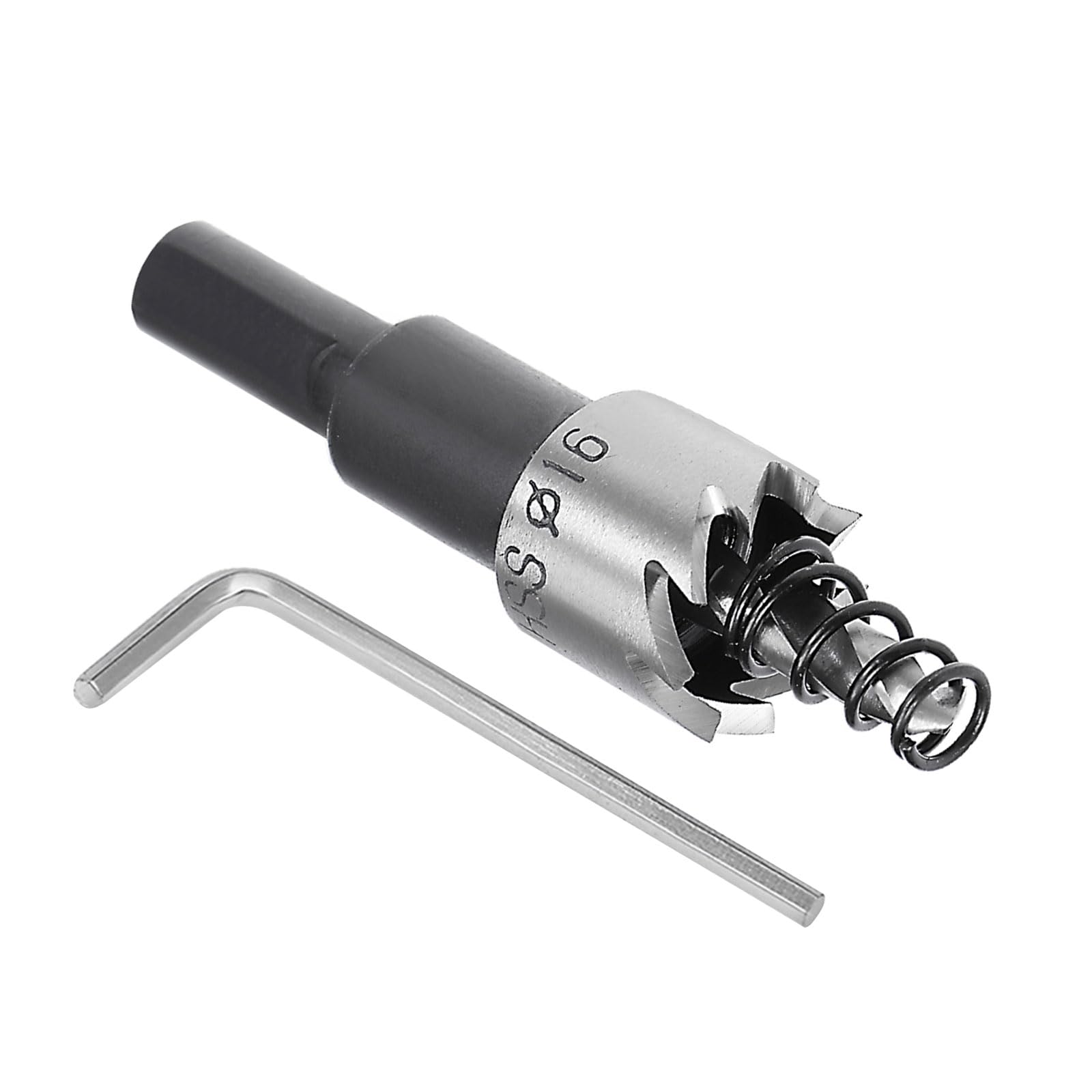 Kozelo 1pcs Hole Saw - [16mm] HSS (High Speed Steel) 4341 Drill Bit Hole Cutter for Stainless Steel Aluminum Metal Wood Plastic Use, Triangular Shank