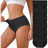 Cozytoday Womens Underwear Seamless Mid Rise Waisted Panties Full Coverage Sexy Lace Briefs Stretch Bikini 6 Pack