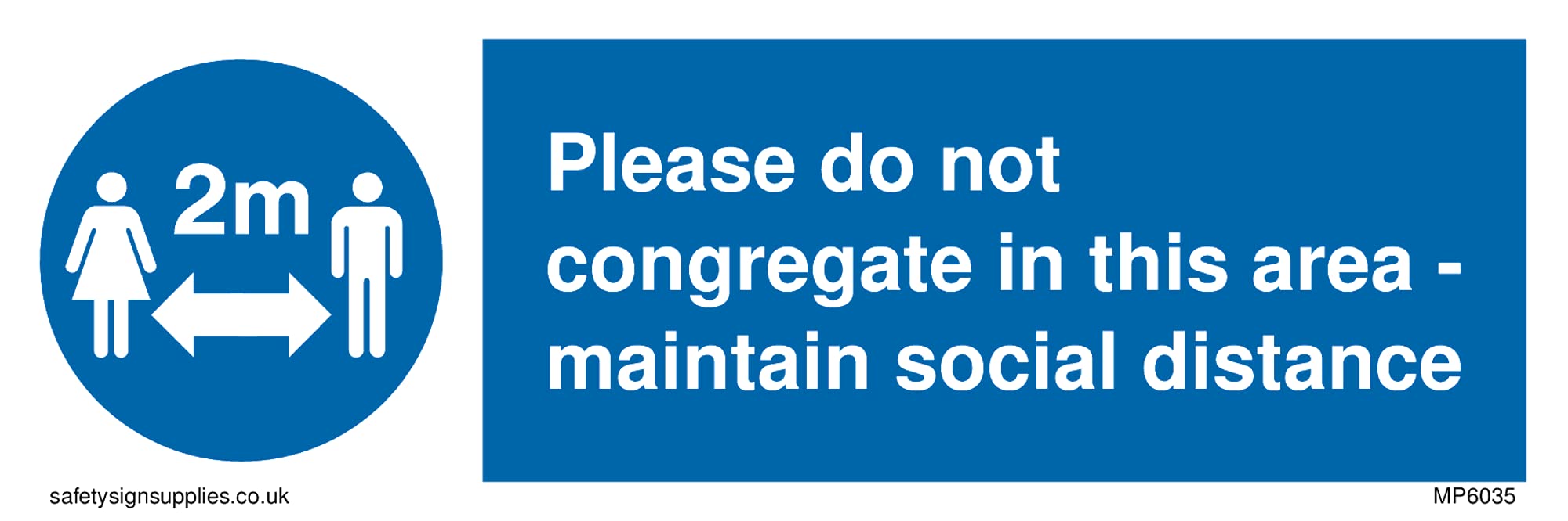Pack of five - Please do not congregate in this areamaintain social distance with social distancing symbol Sign ...