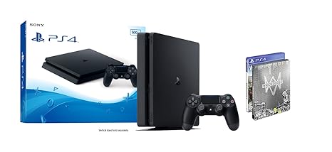 PlayStation 4 - Konsole (500GB, schwarz,slim) +Watch Dogs 2 - Standard inkl. Steelbook Edition (exkl. bei Amazon.de)