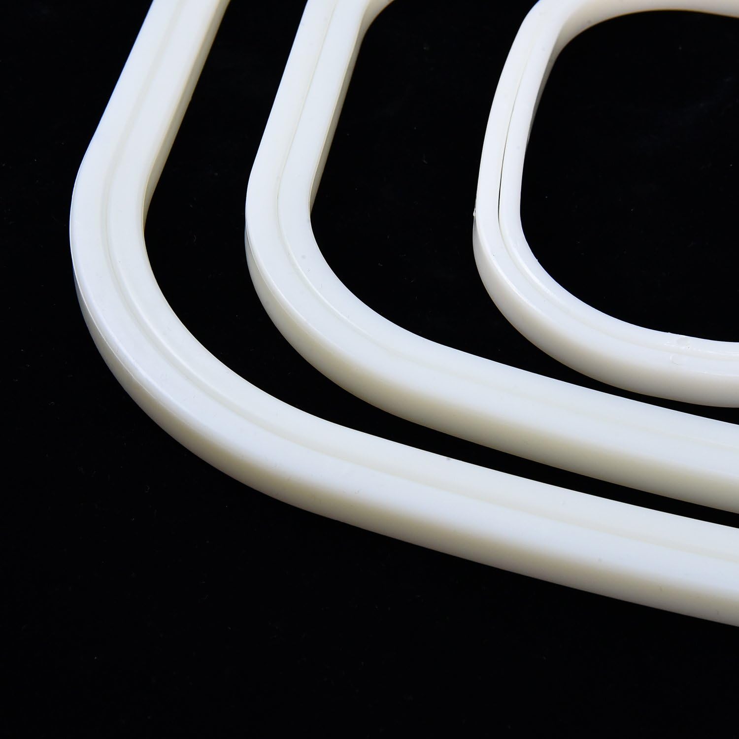 Pvc Hoop Style Frame 3 Pieces Embroidery Hoop Frame Set Plastic Rectangle Square Cross ...