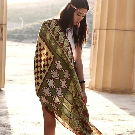 ZAMi Schattenschal Sonnenschal Großer dünner Langer Mullschal