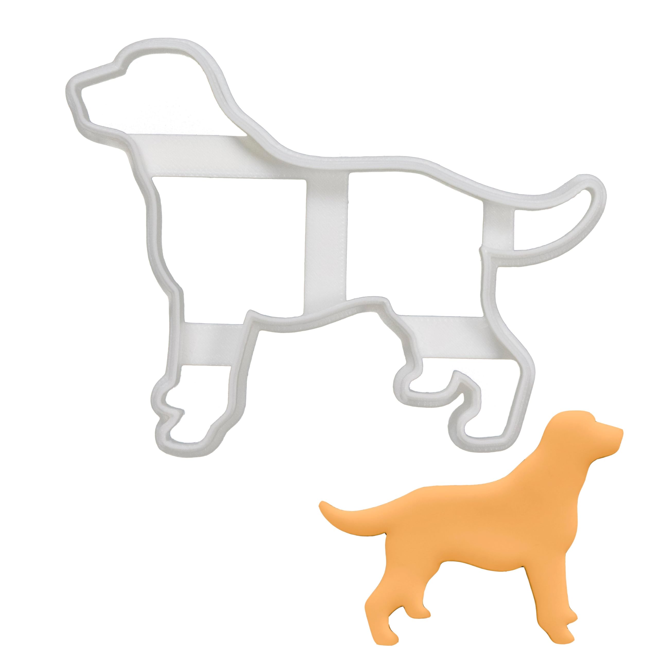 BAKERLOGY Labrador Retriever Body Cookie Cutter - Detailed Biscuit Cutter Design for Baking and Crafts, Ideal on Fondant, Dough, Clay