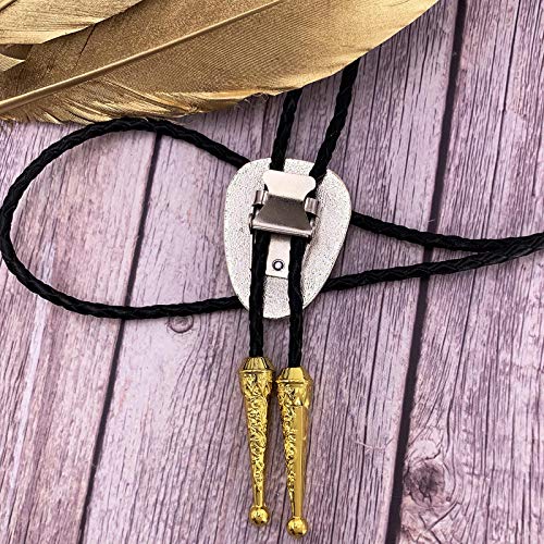 XGALBLA Bolo Tie with Golden Flying Eagle American Western Cowboy Necktie for Men - Thumbnail 4