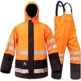 Rizzon Rain Suits for Men Women Waterproof Heavy Duty Rain Gear Hi-Vis Rain Jacket & Pants for Fishing, Camping