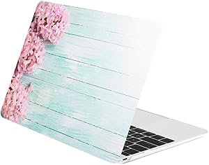 TOP CASE - Floral Pattern Graphic Rubberized Hard Case Compatible MacBook 12