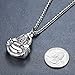 Aoiy Men's Stainless Steel Large Buddha Pendant Necklace, 24