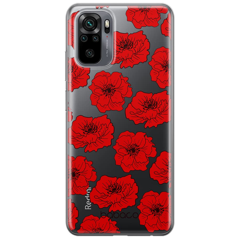 Babaco ERT GROUP mobile phone case for Xiaomi REDMI NOTE 10/ 10S original and officially Licensed pattern Flowers 018 optimally adapted to the shape of the mobile phone, partially transparent