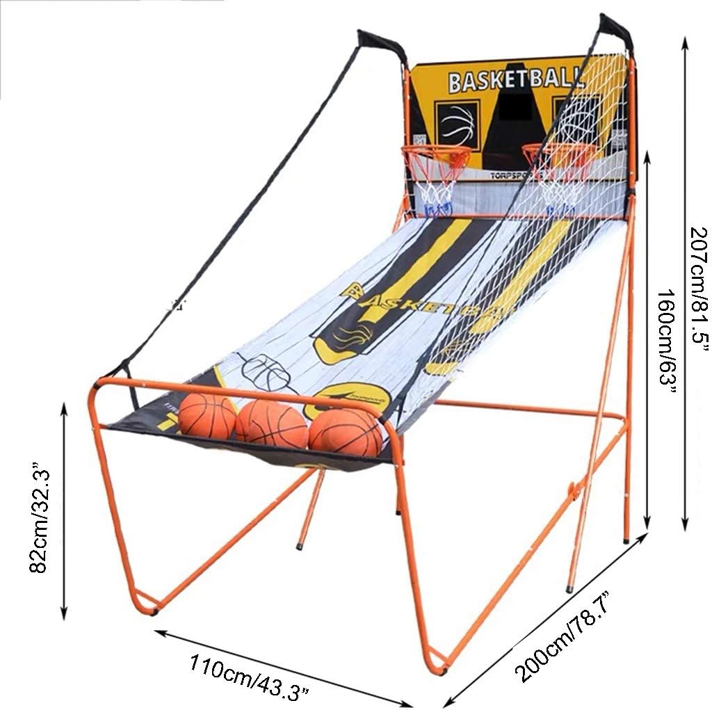 Ygo Basketball Hoop Shot Creator Indoor Basketball Home Basketball Court Includes 5 Balls and Inflator for Single and Double Play : Sports & Outdoors