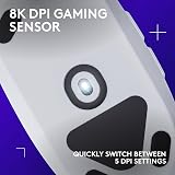 Logitech G203 Lightsync Gaming Mouse 8000 DPI 6 Programmable Buttons White view 2