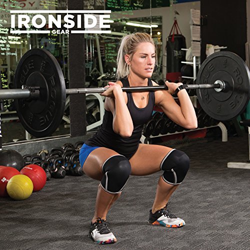 Knee Sleeves (1 Pair) 7mm Neoprene Thick Compression Knee Brace Support for Weightlifting, Powerlifting, Squatting & Cross Fit Training Fitness for Women and Men Black, X Large