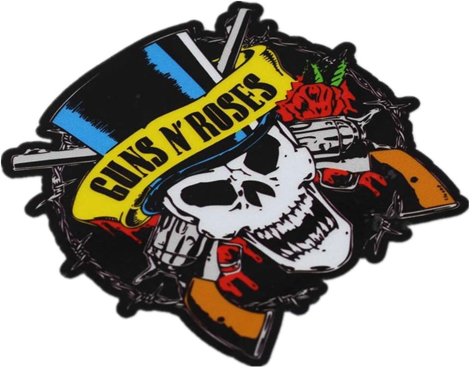 Car Styling Metal Rock Music Sticker Auto Window Decals for Guns Roses 14x13cm 1PCS