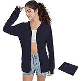 QBK Light Weight Zip Up Hoodie Thin Summer Jacket For Women