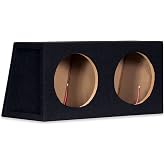 Car Black Subwoofer Box Sealed Automotive Enclosure for Two 8-Inch Woofers 8D