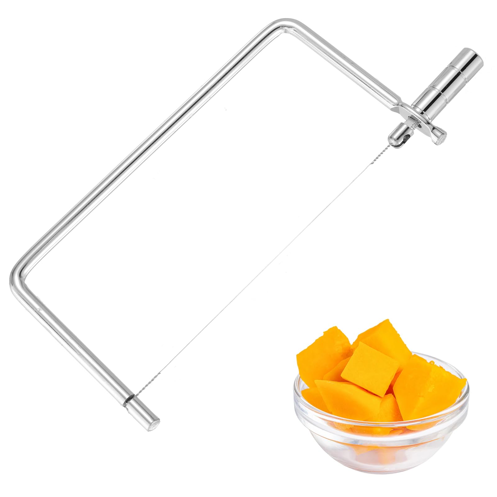 Piriuuo Stainless Steel Wire Cheese Slicer - Portable 6 Inch Kitchen Cutting Tool With Handheld Accessories