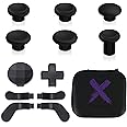 eXtremeRate 13 in 1 Component Pack Kit for Xbox Elite Series 2 Controller, 6 Metal Thumbsticks & Adjustment Tool, 2 D-Pads, 4 Paddles for Xbox Elite Series 2 Core Controller - Metallic Black