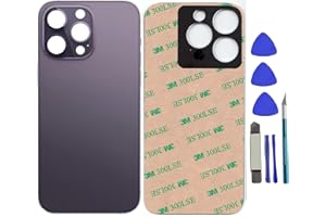 Mingxiong 14 Pro Back Glass Replacement for iPhone 14 Pro,Rear Back Glass Replacement with Pre-Installed Adhesive + Reparing Toolkit(Deep Purple)