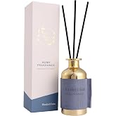 Orelune Reed Diffuser for Home, Bluebell Rain / 2.7oz / Long Lasting Floral Fragrance Oil with Reed Sticks &ndash; Air Freshener for Bathroom, Office, Closet, Fresh Dewy Aquatic Scent