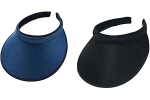 jecvxor Cloth Covered Slip-On Visor for Women, Adjustable Cap Sports Sun Visors for Men