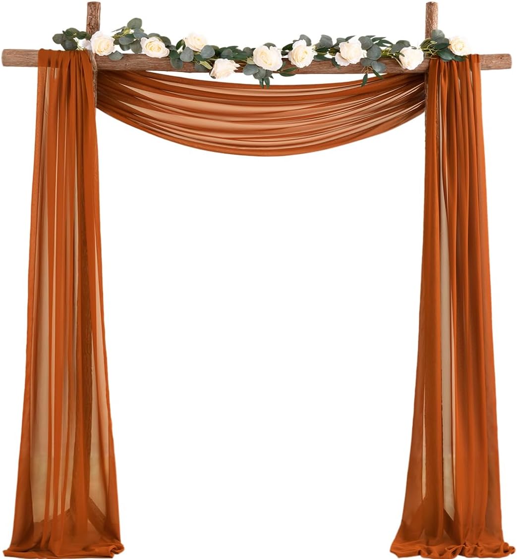 Outdoor Curtains - Socomi Wedding Arch Draping Fabric 3 Panels 29