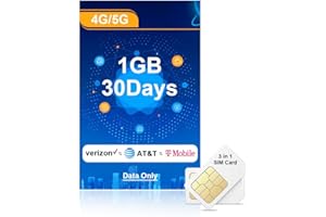ROAMFI 4G/5G LTE SIM Card, Data Card 1GB 30Days Support for AT&T, T-Mobile and Verizon, SIM Card Data Only for Hunting Trail Game Cameras Portable WiFi/Router/Mobile Hotspot Unlocked IoT Device