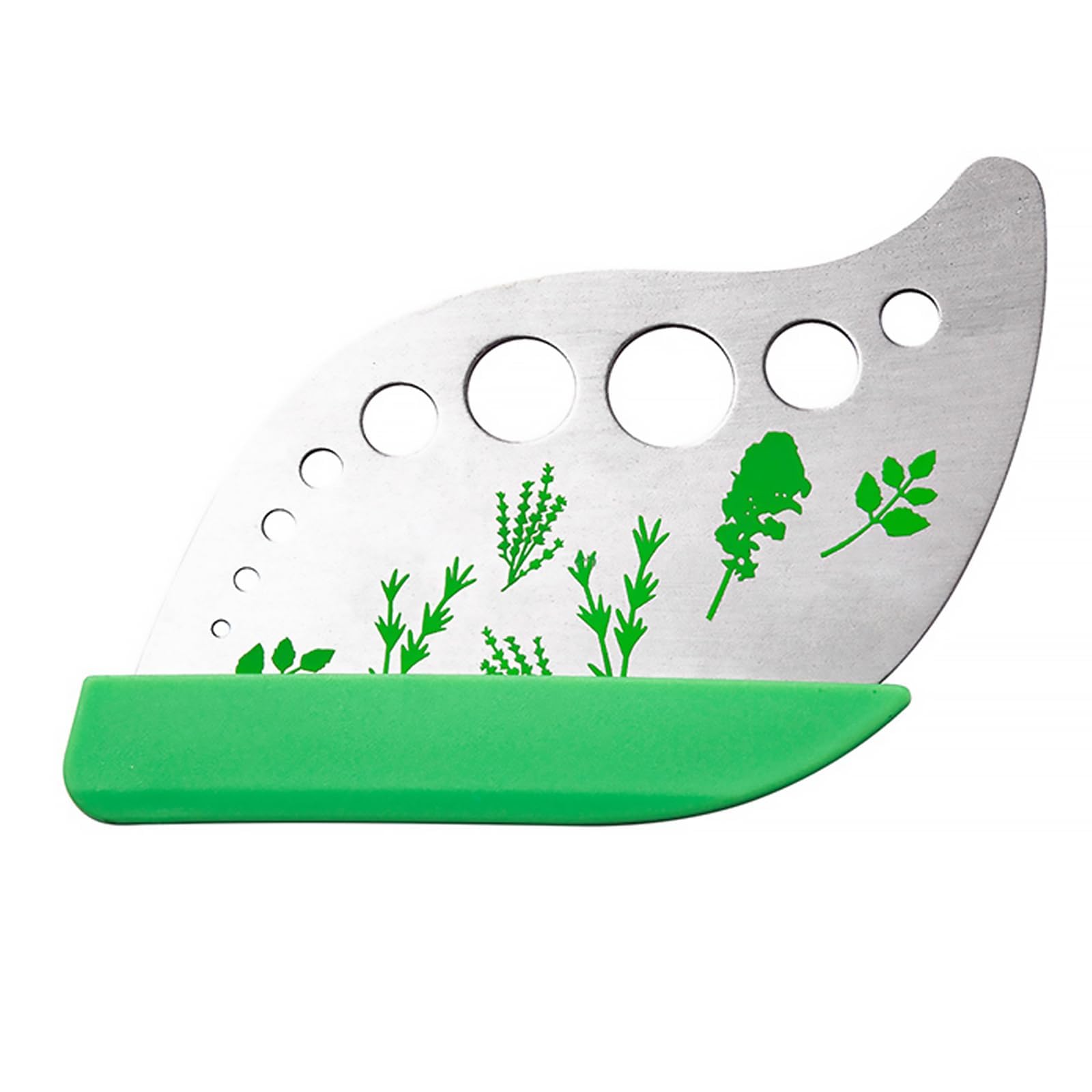 KOOLEVER Herb Stripper, 9 Hole Stainless Steel Herb Cutter Leaf Stripper with Protective Cover, Herb Chopper for Fresh Herbs, Kitchen Gadgets for Vegetables, Kale, Rosemary, Thyme, Mint