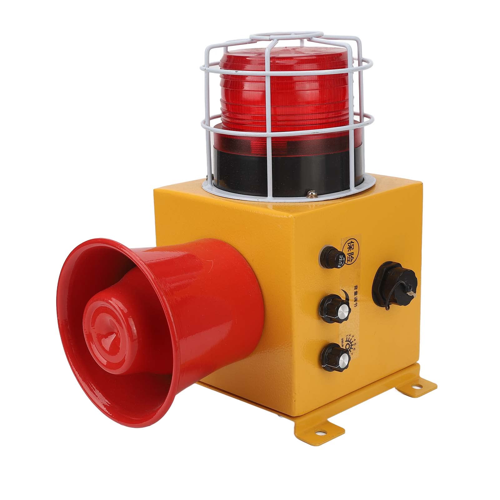 Photo 1 of Industrial Alarm High Bright Warning Light Maximum 130DB 9 Tones Alarm Siren Trip Alarm Motion Sensor Alarm US Plug 110V