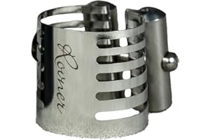 Rovner Ligature & Plastic Cap for Tenor Slim Saxophone - Platinum Ligature for Metal Mouthpiece (P-2M)