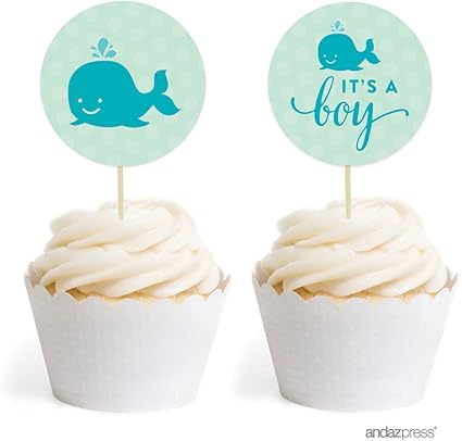 Amazon Com Andaz Press Boy Whale Nautical Baby Shower Collection