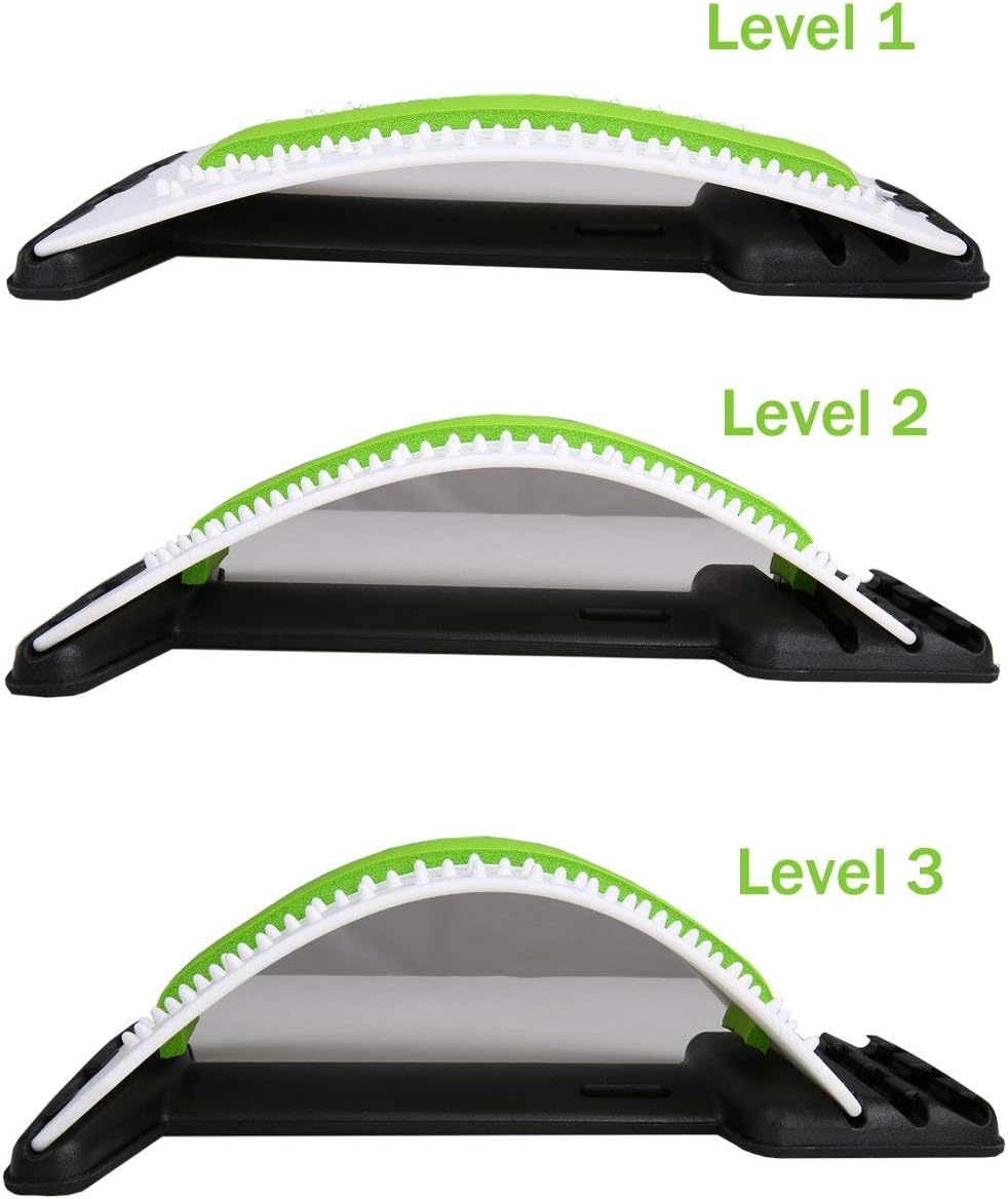 JIAHAO Multi-Level Back Stretching Device,Back Massager Lumbar Support Stretcher Spinal Pain Relieve Back Pain Muscle Pain Relief - Image 3