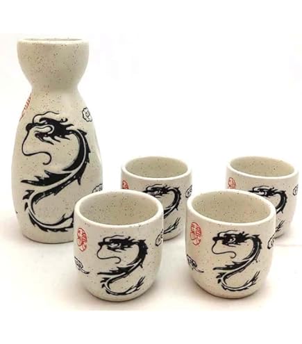 2727, Sake Bottles Authentic Japanese Saki Carafe Sake Decanter, Light - View #5