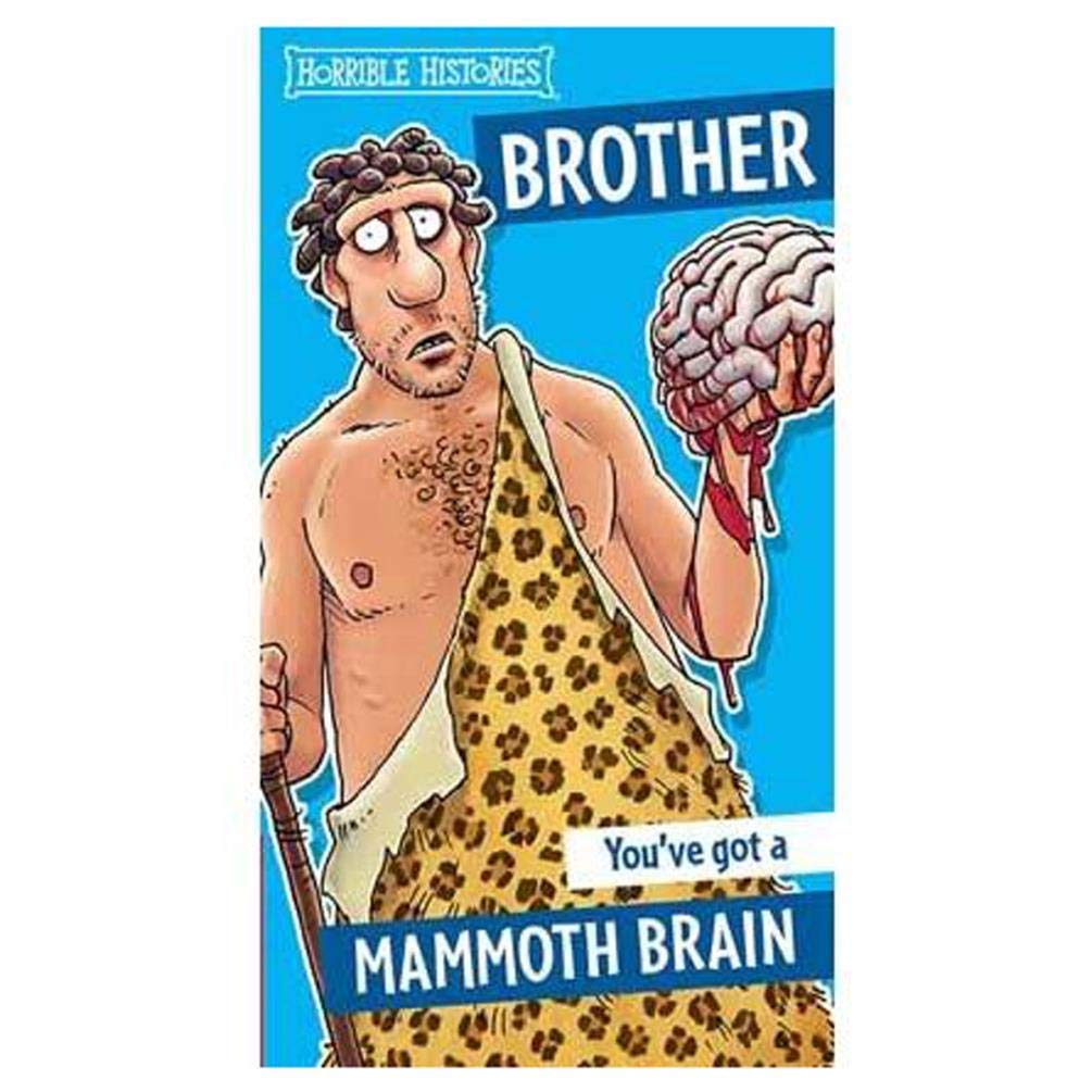 Horrible Histories Stone Age Man Brother Birthday Card,Multi Colour,HH002
