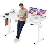 SANODESK 71''x32'' Large Electric Computer Height Adjustable Standing Desk | Ergonomic Electric Stand Up Desk with Memory Presets Splice Board for Home Office,Computer Workstations,White Frame+White top