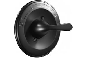 CHUFA Universal Shower Trim Kit Replacement for Delta 13/14 Series, Matte Black Shower Handle & Cover Plate, Durable Metal Construction, Easy Install (Valve & Cartridge Not Included)