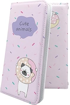 【クリックで詳細表示】INFOBAR C01 ケース 手帳型 犬 猫 ネコ インフォバー 手帳型ケース イヌ c 01 かわいい 可愛い kawaii lively