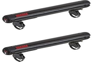 Yakima FatCat EVO 6 Ski & Snowboard Roof Rack Mount for 6 Pairs of Skis or 4 Snowboards, Black - Aerodynamic Car Rooftop Carrier, Universal Mounting, Lockable with Lift Clearance