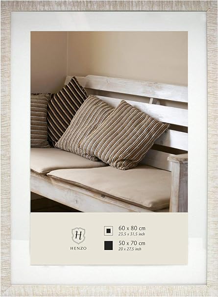 Amazon De Henzo Driftwood 60x80 Weiss Bilderrahmen Holz 60 X 80 X 1 5 Cm