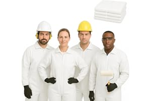 SIMPLY USEFUL PRODUCTS Disposable Coveralls Breathable Paint Suit, Poison Ivy Protective Clothing, Crawl Space, Cleaning Suit, Lightweight Coveralls