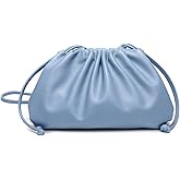 BRYCTSISEN Dressy Pleated Vegan Leather Clutch Purse for Women Super Soft Cloud Dumpling Clutch Bag PU Evening Purse Handbag