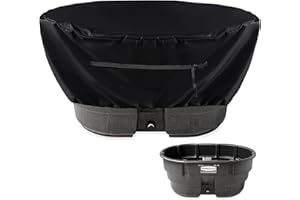 Lmeison Stock Tank Cover Waterproof 100 Gallon Stock Tank Cover Ice Water Therapy Ice Bath Cover for Rubbermaid Stock Water Tank Pool Pond Hot Bath Tub, 53"L x 31"W x 25"H