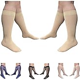 HealthyNees Closed Toe 8-15 mmHg Sheer Compression Leg Ultra Thin 2 Pairs Socks