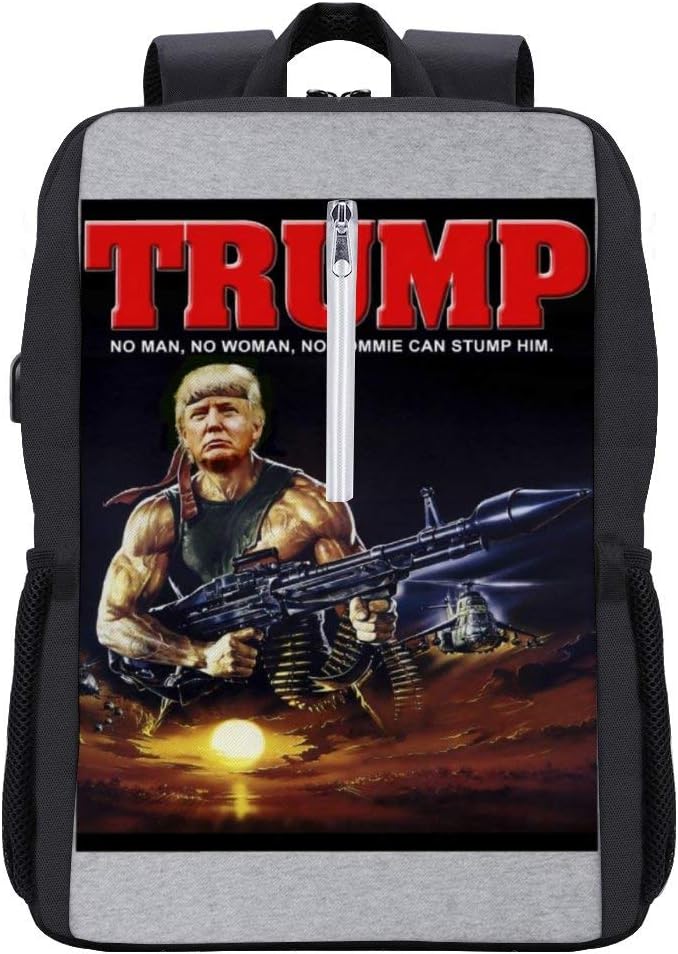 Donald Trump Rambo Muscle Man Backpack Daypack Rucksack Laptop S