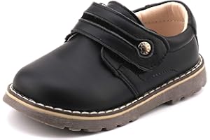 Femizee Toddler Boys Leather Loafers Comfort Uniform Oxford Dress Wedding Shoes