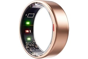 POBOVi Smart Ring with Wireless Charging Case, 6-Day Battery Life Activity & Sleep Tracker/Stress/Heart Rate Monitor Free Subscription Compatible with iOS (2024)