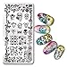 BORN PRETTY 1Pc Rectangle Stamping Plate Halloween Skull Rose Pattern Nail Art Image Plate Harunouta L035